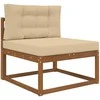 Lauko sofa pagalvėlė 2 pcs Smėlio Poliesteris