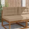 Lauko sofa pagalvėlė 2 pcs Taupe Poliesteris