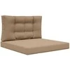 Lauko sofa pagalvėlė 2 pcs Taupe Poliesteris