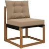 Lauko sofa pagalvėlė 2 pcs Taupe Poliesteris