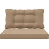 Lauko sofa pagalvėlė 2 pcs Taupe Poliesteris