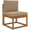 Lauko sofa pagalvėlė 2 pcs Taupe Poliesteris