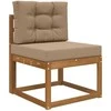Lauko sofa pagalvėlė 2 pcs Taupe Poliesteris
