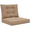 Lauko sofa pagalvėlė 2 pcs Taupe Poliesteris