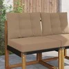 Lauko sofa pagalvėlė 2 pcs Taupe Poliesteris