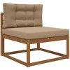 Lauko sofa pagalvėlė 2 pcs Taupe Poliesteris