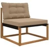 Lauko sofa pagalvėlė 2 pcs Taupe Poliesteris