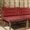 Lauko sofa pagalvėlė 2 pcs Vyno raudonumo Poliesteris