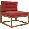 Lauko sofa pagalvėlė 2 pcs Vyno raudonumo Poliesteris