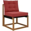 Lauko sofa pagalvėlė 2 pcs Vyno raudonumo Poliesteris