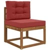 Lauko sofa pagalvėlė 2 pcs Vyno raudonumo Poliesteris