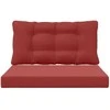 Lauko sofa pagalvėlė 2 pcs Vyno raudonumo Poliesteris