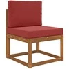 Lauko sofa pagalvėlė 2 pcs Vyno raudonumo Poliesteris