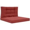 Lauko sofa pagalvėlė 2 pcs Vyno raudonumo Poliesteris