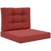 Lauko sofa pagalvėlė 2 pcs Vyno raudonumo Poliesteris