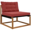 Lauko sofa pagalvėlė 2 pcs Vyno raudonumo Poliesteris