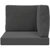 Lauko sofa pagalvėlė 3 pcs Antracitas Poliesteris