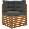 Lauko sofa pagalvėlė 3 pcs Antracitas Poliesteris