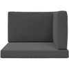 Lauko sofa pagalvėlė 3 pcs Antracitas Poliesteris