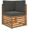 Lauko sofa pagalvėlė 3 pcs Antracitas Poliesteris