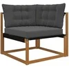 Lauko sofa pagalvėlė 3 pcs Antracitas Poliesteris