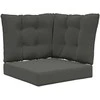 Lauko sofa pagalvėlė 3 pcs Antracitas Poliesteris