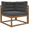 Lauko sofa pagalvėlė 3 pcs Antracitas Poliesteris