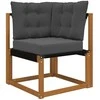 Lauko sofa pagalvėlė 3 pcs Antracitas Poliesteris