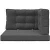 Lauko sofa pagalvėlė 3 pcs Antracitas Poliesteris