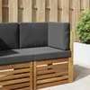 Lauko sofa pagalvėlė 3 pcs Antracitas Poliesteris
