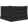Lauko sofa pagalvėlė 3 pcs Juodas Poliesteris