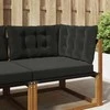Lauko sofa pagalvėlė 3 pcs Juodas Poliesteris