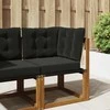Lauko sofa pagalvėlė Poliesteris Juodas 60 x 40 x 10 cm