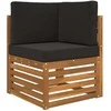 Lauko sofa pagalvėlė 3 pcs Juodas Poliesteris