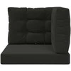 Lauko sofa pagalvėlė 3 pcs Juodas Poliesteris