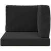 Lauko sofa pagalvėlė 3 pcs Juodas Poliesteris