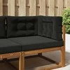 Lauko sofa pagalvėlė 3 pcs Juodas Poliesteris