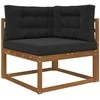 Lauko sofa pagalvėlė 3 pcs Juodas Poliesteris