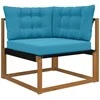Lauko sofa pagalvėlė 3 pcs Karališka mėlyna Poliesteris