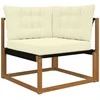 Lauko sofa pagalvėlė 3 pcs Kreminė Poliesteris