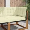 Lauko sofa pagalvėlė 3 pcs Kreminė Poliesteris