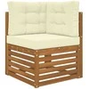 Lauko sofa pagalvėlė 3 pcs Kreminė Poliesteris