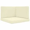 Lauko sofa pagalvėlė 3 pcs Kreminė Poliesteris