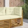 Lauko sofa pagalvėlė 3 pcs Kreminė Poliesteris