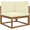 Lauko sofa pagalvėlė 3 pcs Kreminė Poliesteris