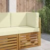 Lauko sofa pagalvėlė 3 pcs Kreminė Poliesteris