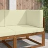 Lauko sofa pagalvėlė 3 pcs Kreminė Poliesteris