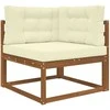 Lauko sofa pagalvėlė 3 pcs Kreminė Poliesteris