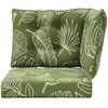 Lauko sofa pagalvėlė 3 pcs Lapų dizainas Poliesteris
