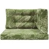 Lauko sofa pagalvėlė 3 pcs Lapų dizainas Poliesteris
